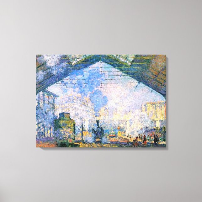 Toile Monet - La gare Saint-Lazare, art (Recto)