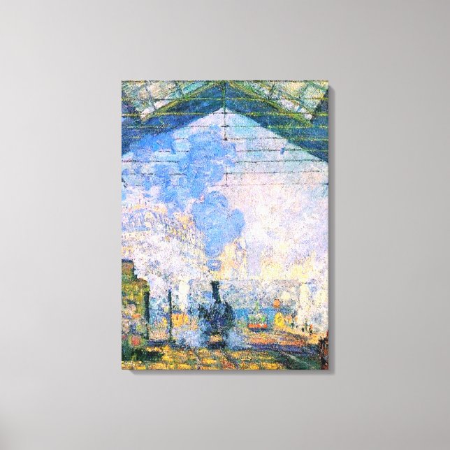 Toile Monet - La gare Saint-Lazare, art (Recto)
