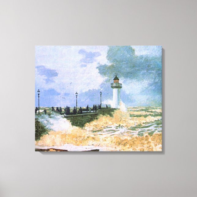 Toile Monet - La Jetée du Havre, (Recto)