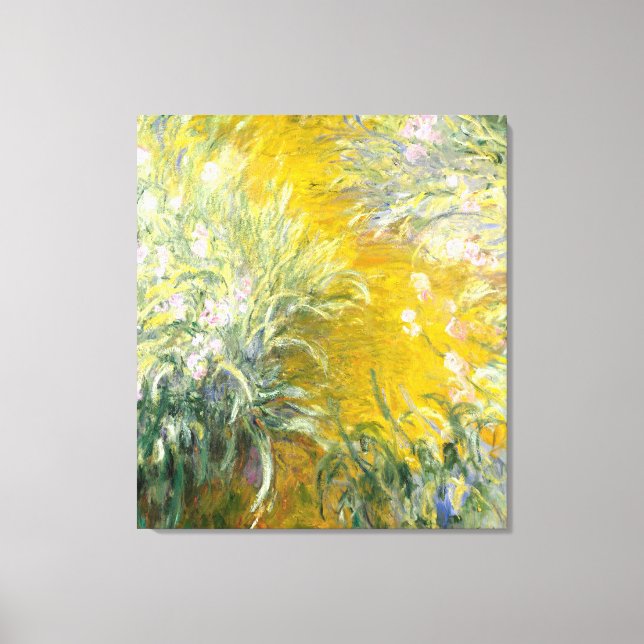 Toile Monet,Le Chemin à travers les Iris (Recto)