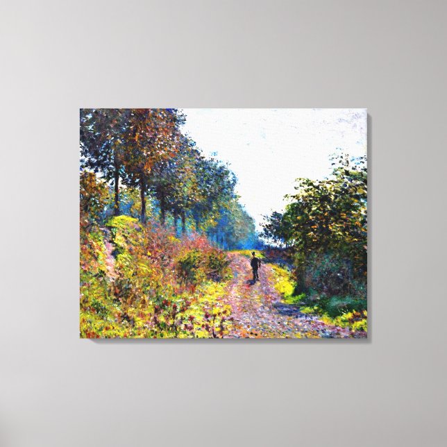 Toile Monet - Le Chemin protégé, célèbre peinture, (Recto)