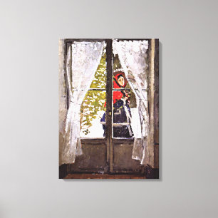 Toile Monet - Le Foulard Rouge, Impressionnisme