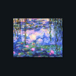 Toile Monet Lys d'eau avec reflets d'étang<br><div class="desc">Claude Monet fut l'un des fondateurs de la peinture de l'impressionnisme français dans les paysages extérieurs. C'est l'un de ses nombreux tableaux de nénuphars du jardin montrant le reflet du ciel au-dessus,  avec des branches de saule pleuvoir suspendues au-dessus de l'étang,  et les fleurs de lys flottant dans l'eau.</div>