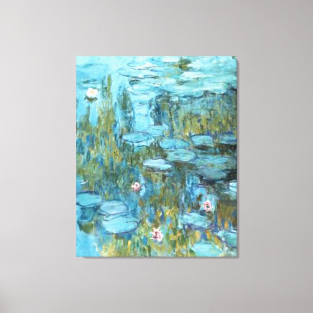 Toile Monet - Lys d'eau (turquoise), 1915 (Recto)
