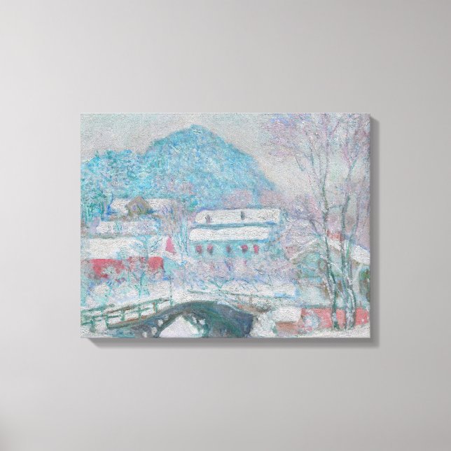 Toile Monet - Norvège, Village de Sandviken dans la neig (Recto)