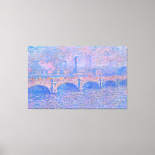 Toile Monet - pont Waterloo, effet de lumière du soleil