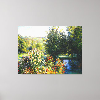 Toile Monet - Roses dans le Jardin de Montgeron, art