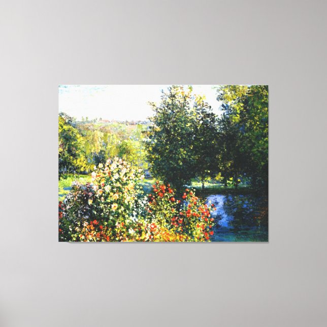 Toile Monet - Roses dans le Jardin de Montgeron, art (Recto)