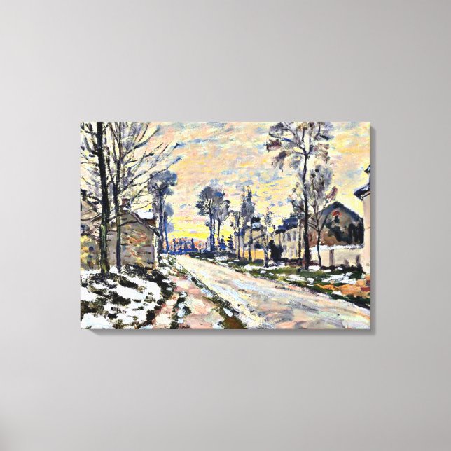 Toile Monet - Route de Louveciennes, Impressionnisme (Recto)