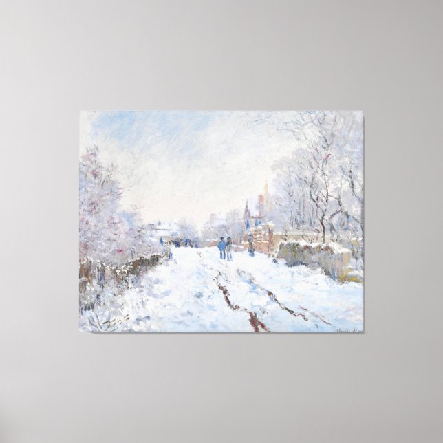Toile Monet Scène de neige à Argenteuil (Recto)