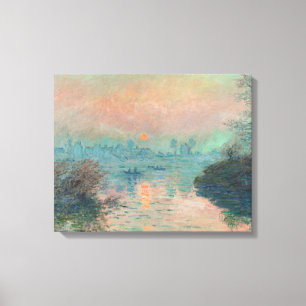 Toile Monet Sunset Seine Beaux-Art Impressionnisme