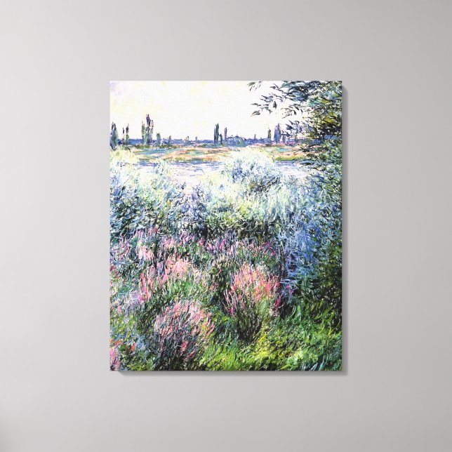 Toile Monet - Un endroit sur les bords de Seine (Recto)