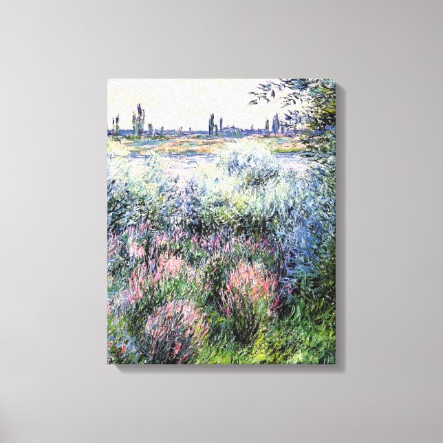 Toile Monet - Un endroit sur les bords de Seine (Recto)