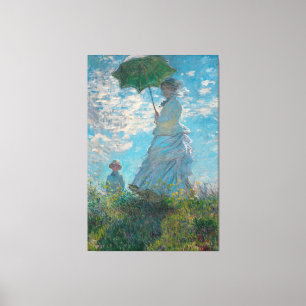 Toile Monet Woman avec Parasol Fine Art