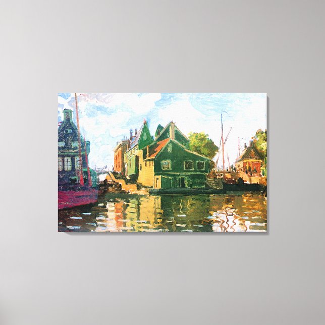 Toile Monet - Zaandam, peinture de canal (Recto)