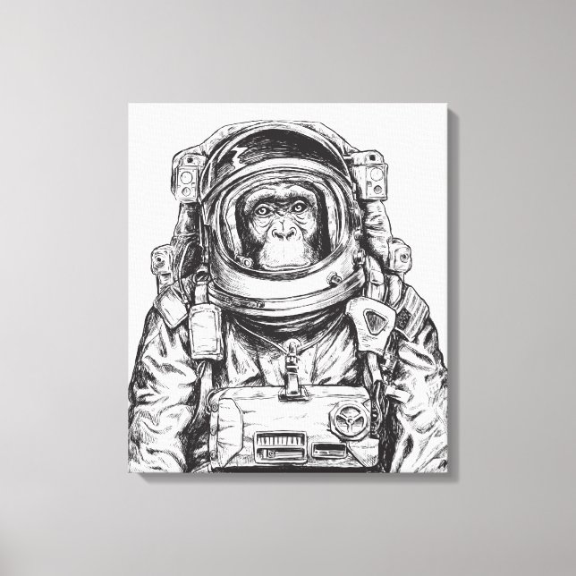 Toile Monkey Astronaut (Recto)