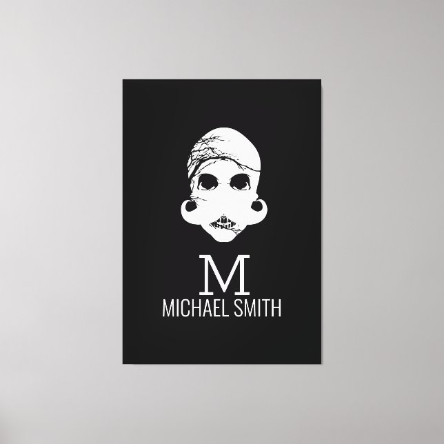 Toile Monogramme drôle de moustache (Recto)