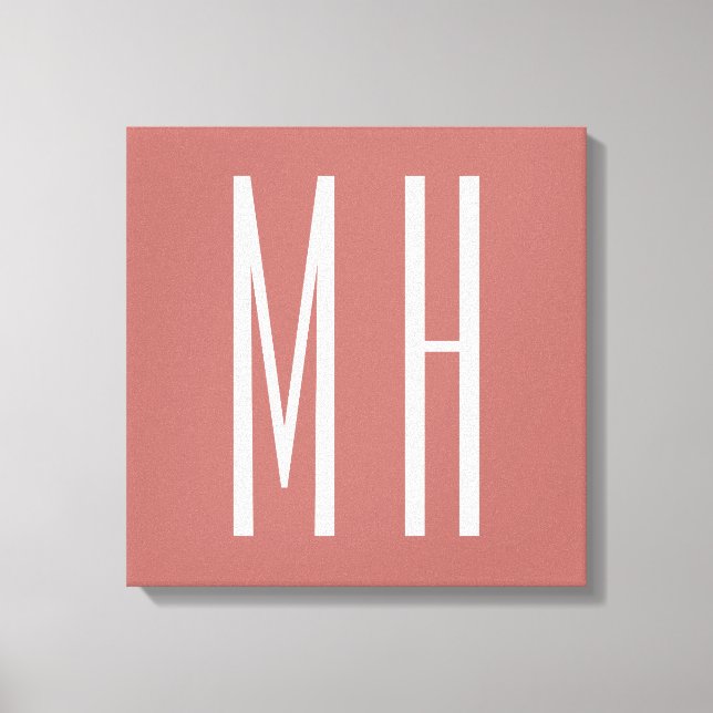 Toile Monogramme Moderne Professionnel Minimaliste (Recto)