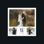 Toile Monogramme personnalisé 3 Collage photo<br><div class="desc">Design moderne et élégant imprimé Personnalisé Monogramme 3 Photo Collage Canvas Imprimer qui peut être customisé avec votre texte. Découvrez le magasin Graphic Art Design pour d'autres produits qui correspondent à ce design !</div>