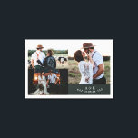 Toile Monogramme photo Mariage rustique moderne<br><div class="desc">Moderne Rustique Mariage Photo Collage Leaf Monogram Canvas Imprimer Peut être entièrement customisé pour répondre à vos besoins. © Gorjo Designs. Fait pour vous via la plateforme Zazzle. // Note : les photos utilisées sont uniquement des images d'espace réservé. Vous devrez remplacer par vos propres photos avant de commander/imprimer. Si...</div>