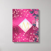 Monogramme rose métallique Rosegold Marine Parties