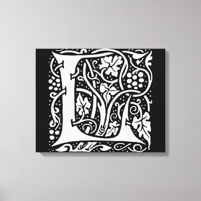 Toile Monogramme vintage L Art Nouveau (Recto)