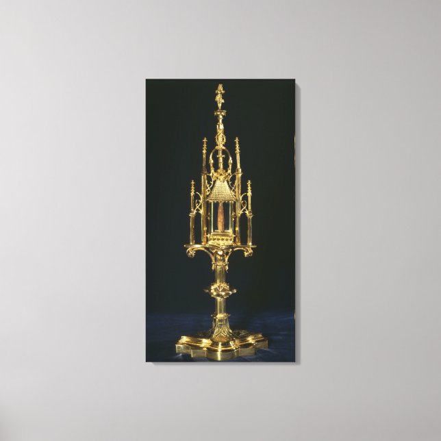 Toile Monstrance Reliquaire avec morceau de croix (Recto)