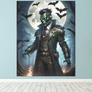 Toile Monstre de Frankenstein Steampunk Halloween