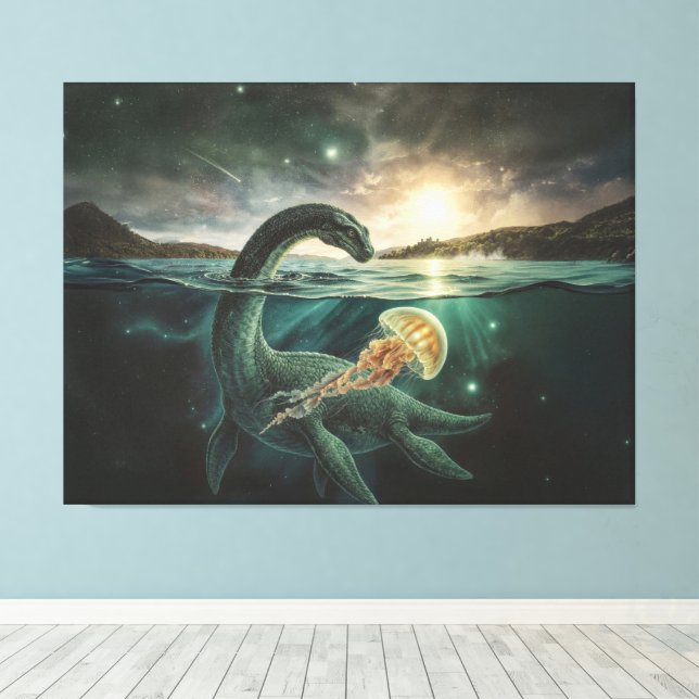 Toile Monstre du Loch Ness | Légende Écossaise de l'Acad (Insitu (Plancher de Bois))