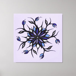 Toile Monstres Et Dents De Mandala Floral Gothique