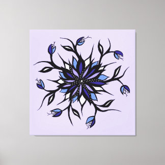 Toile Monstres Et Dents De Mandala Floral Gothique