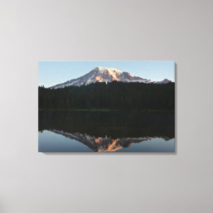 Toile Mont Rainier Lever de soleil réfléchi I