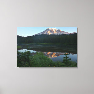 Toile Mont Rainier Lever de soleil réfléchi II