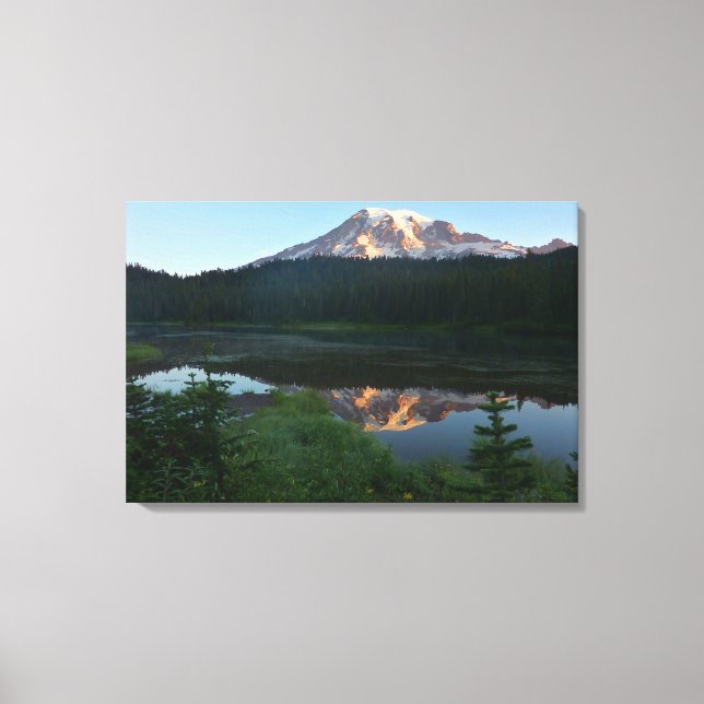 Toile Mont Rainier Lever de soleil réfléchi II (Recto)