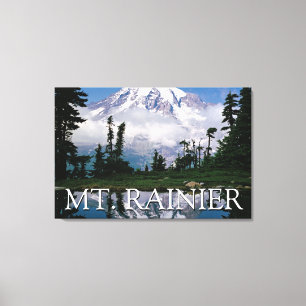 Toile Mont Rainier Reflet dans un étang de montagne