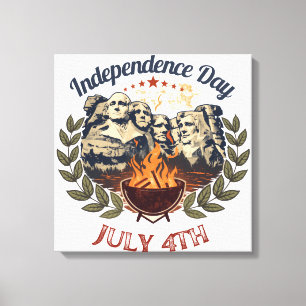 Toile Mont Rushmore fête de l'Indépendance