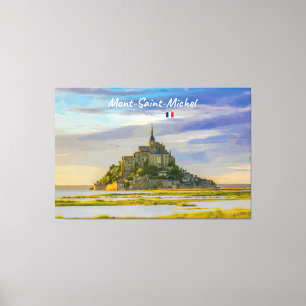 Toile Mont-Saint-Michel, France - Abbaye médiévale