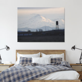 Toile Mont Shasta Coucher de soleil sur la neige 1