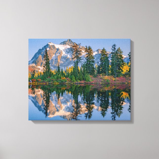 Toile Mont Shuksan reflété dans le lac Reflection (Recto)