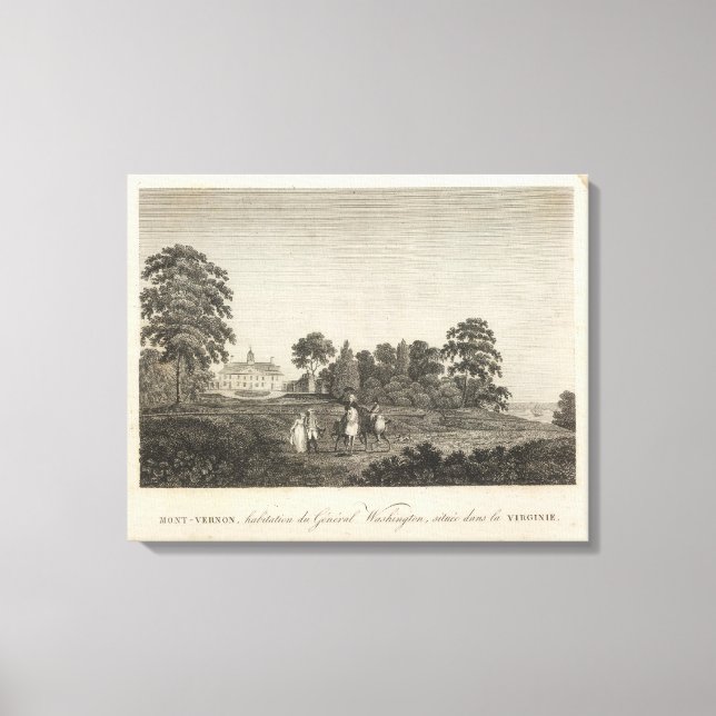 Toile Mont Vernon, siège du général Washington (Recto)