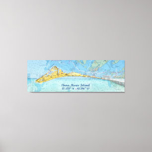 Toile Montage d'art numérique d'île d'Anna Maria