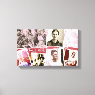 Toile Montage de photo de Frida Kahlo