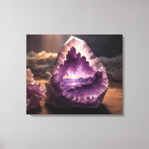Toile Montagne de la nature Lever de soleil Cristal d'Am