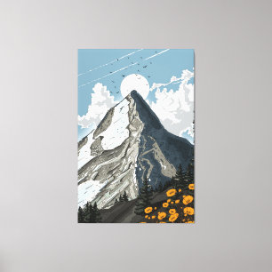 Toile Montagne enneigée de Suisse