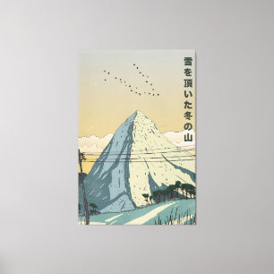 Toile Montagne hivernale enneigée