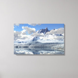 Toile Montagne sous-marine (hiver)