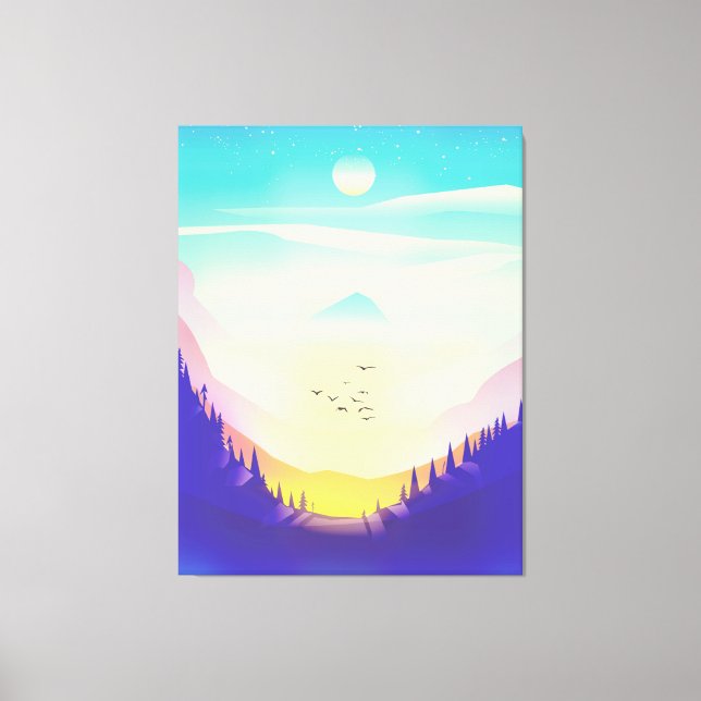 Toile Montagnes Brumeuses (Recto)
