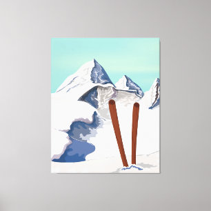 Toile Montagnes de ski