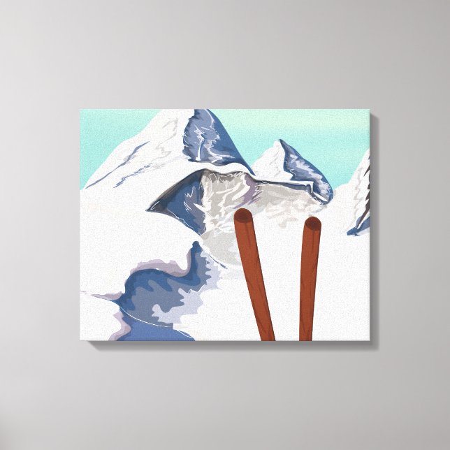Toile Montagnes de ski (Recto)