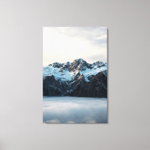 Toile Montagnes et brouillard